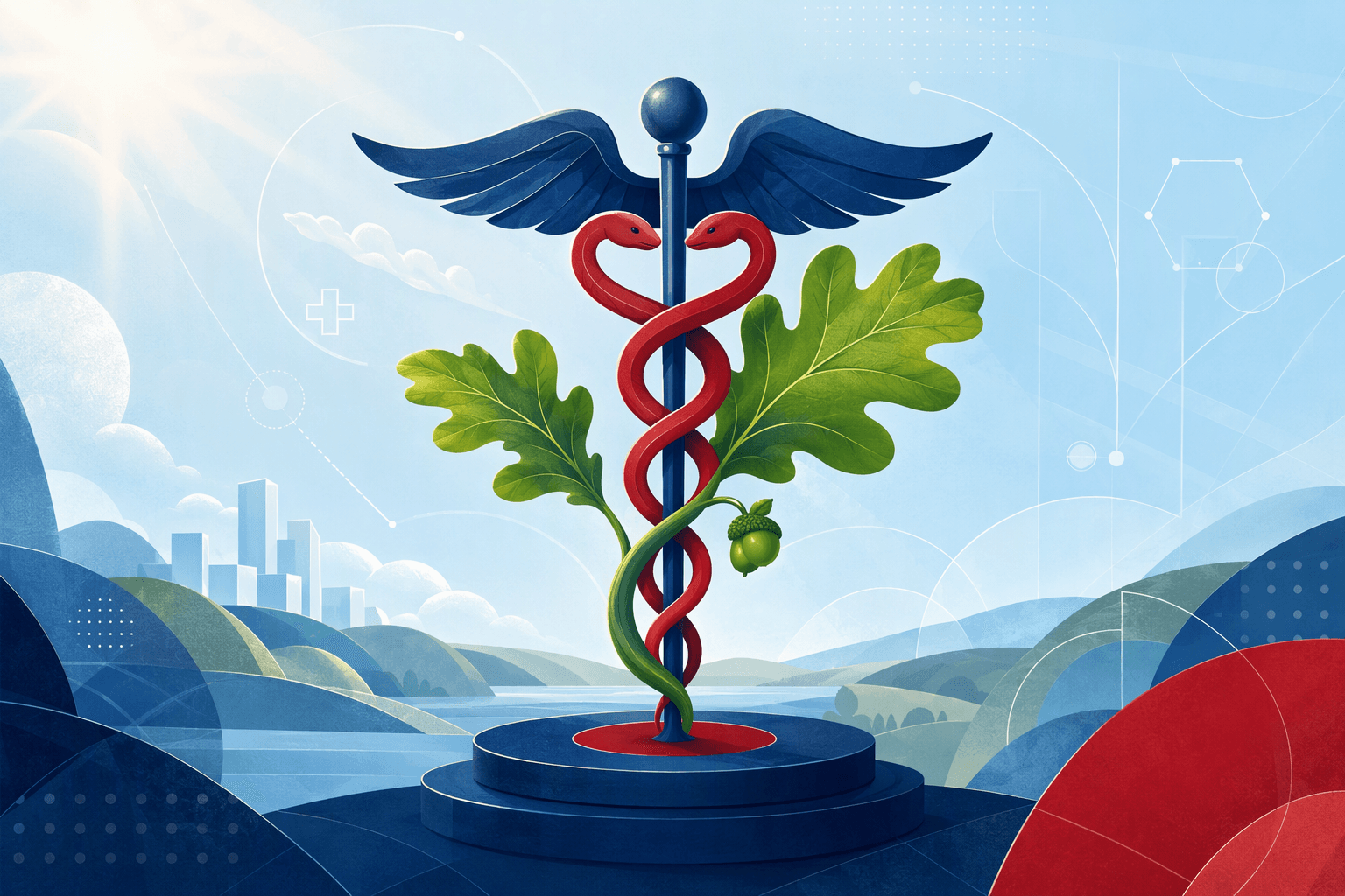 Rural healthcare clinic - illustration, Jake Team LLC