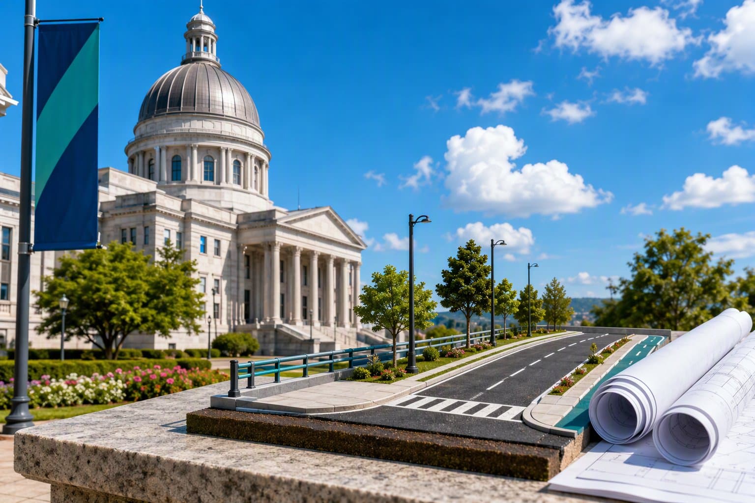Civic Road Improvements - illustration, Jake Team LLC