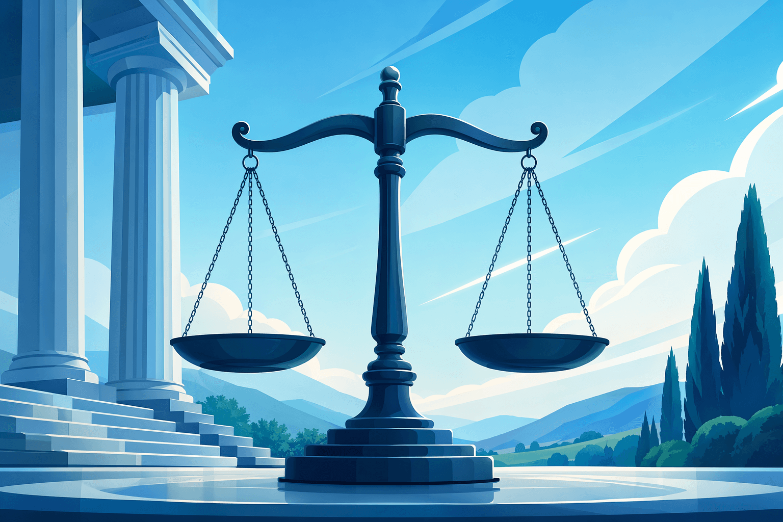 Justice scales - illustration, Jake Team LLC