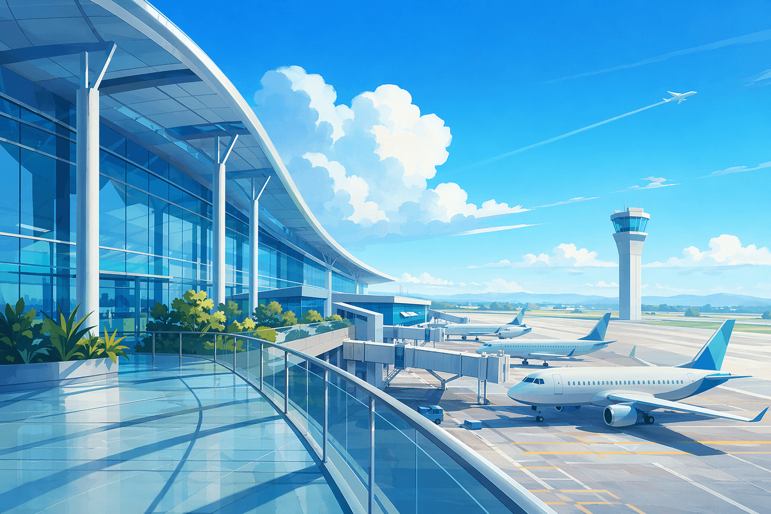New air routes - illustration, Jake Team LLC