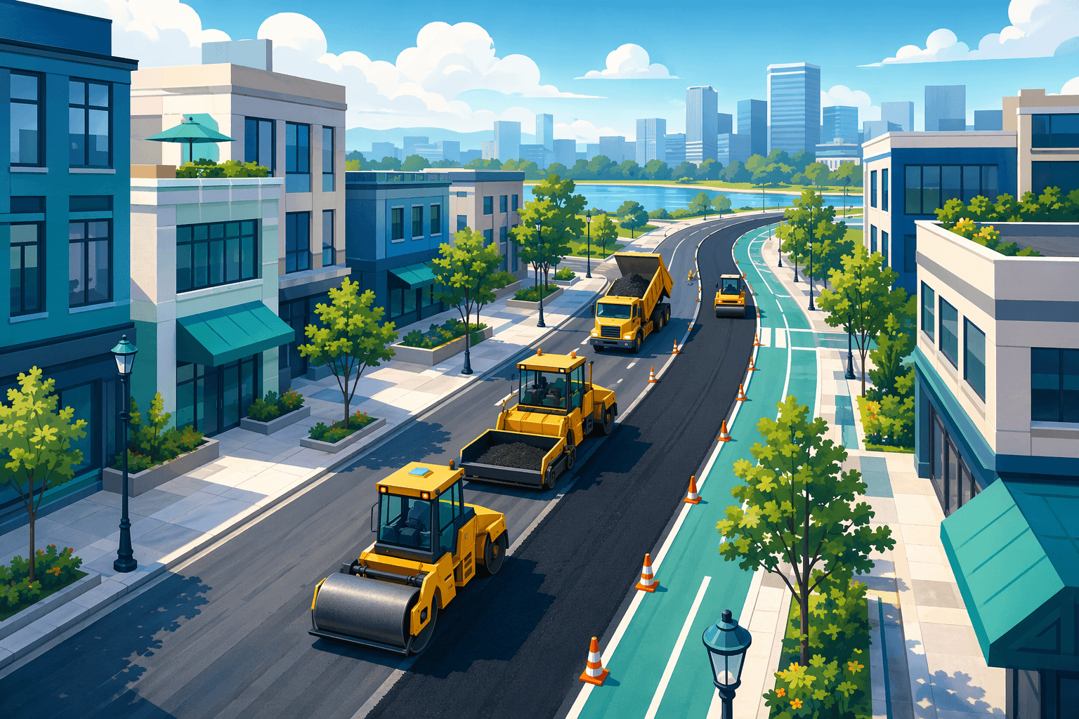 Street repairs - illustration, Jake Team LLC