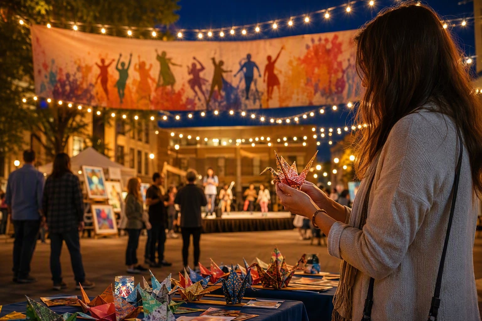 community origami festival - illustration, Jake Team LLC