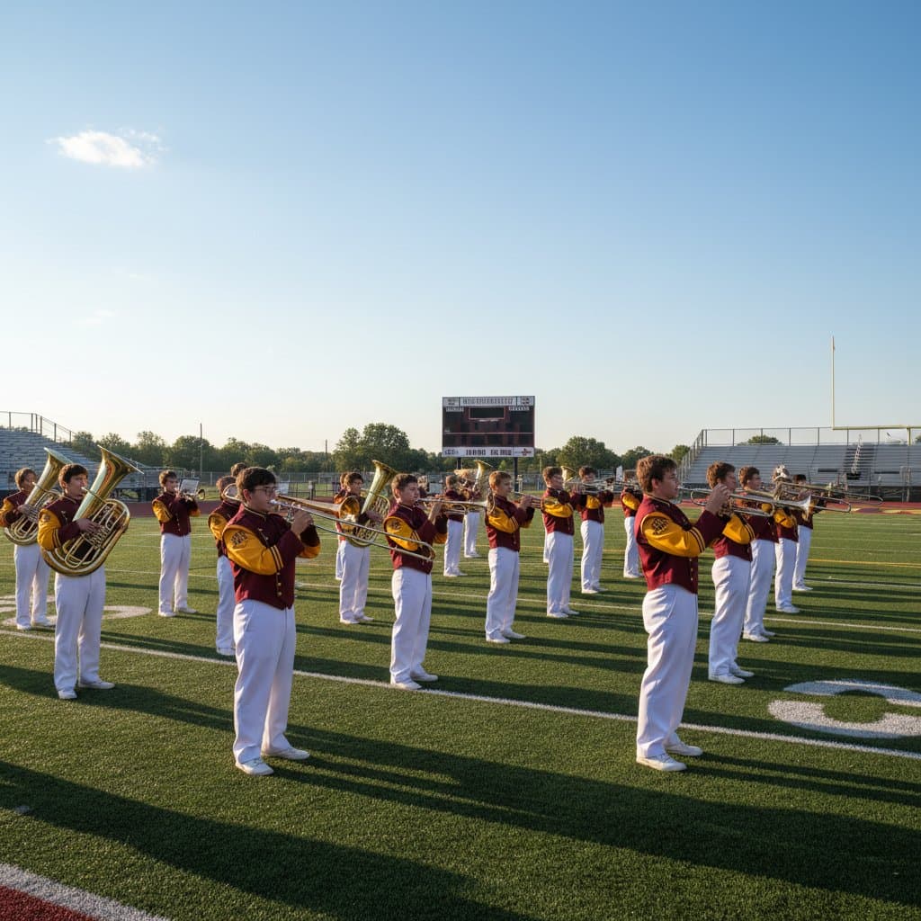High school band practice - illustration, Jake Team LLC