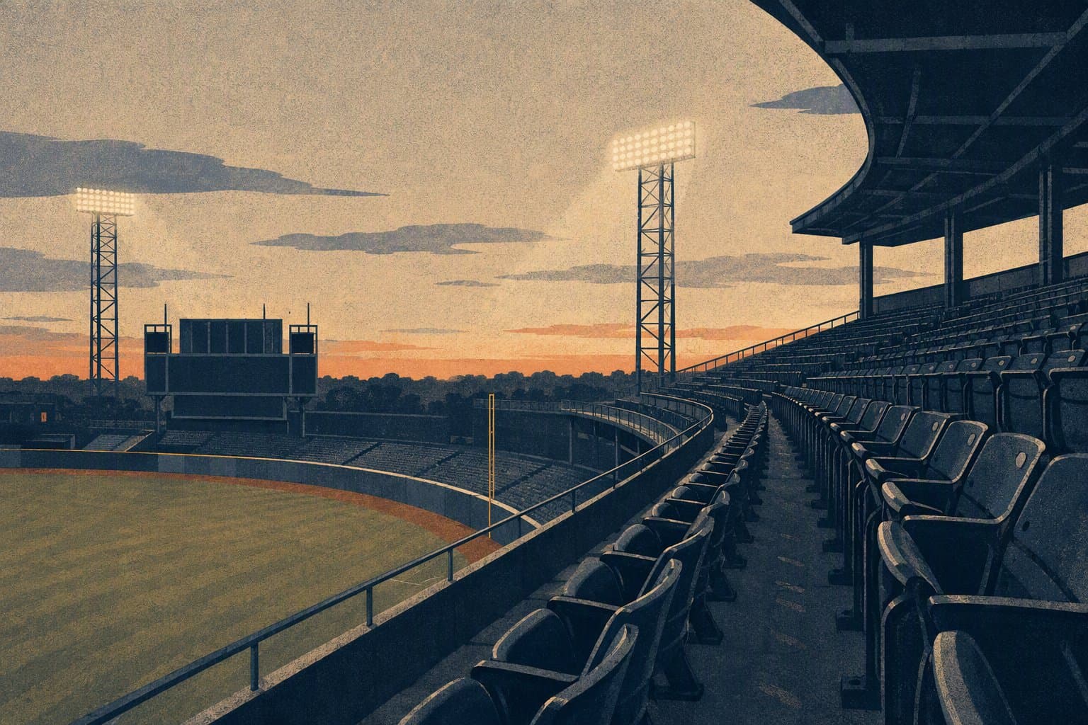 late inning tension - illustration, Jake Team LLC