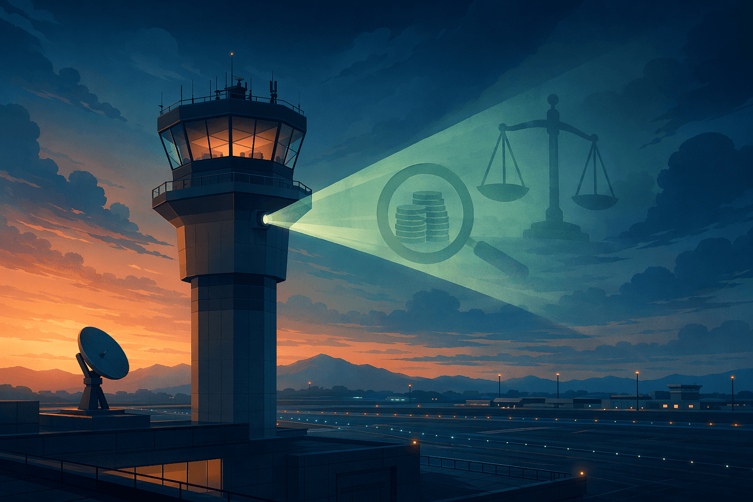Airport Funding Lawsuit - illustration, Jake Team LLC