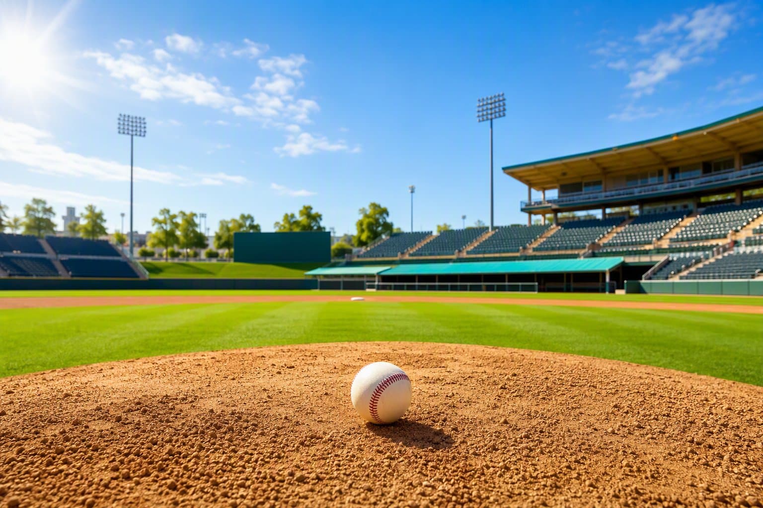 empty baseball stadium - illustration, Jake Team LLC