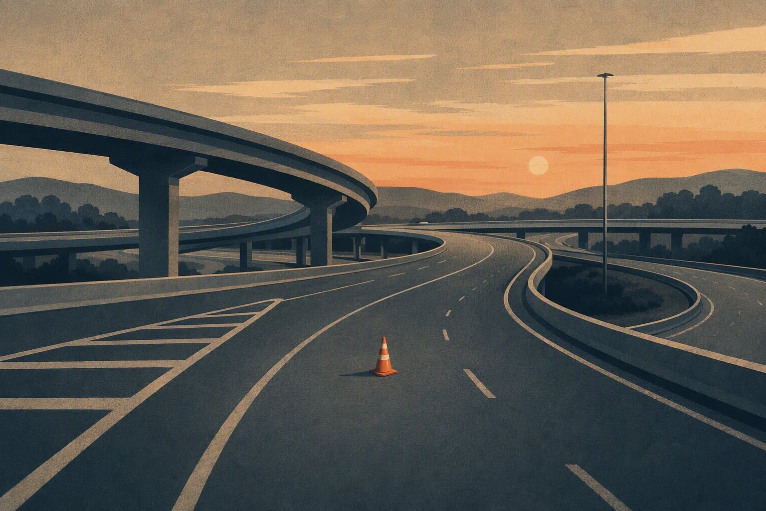 Road Closure - illustration, Jake Team LLC