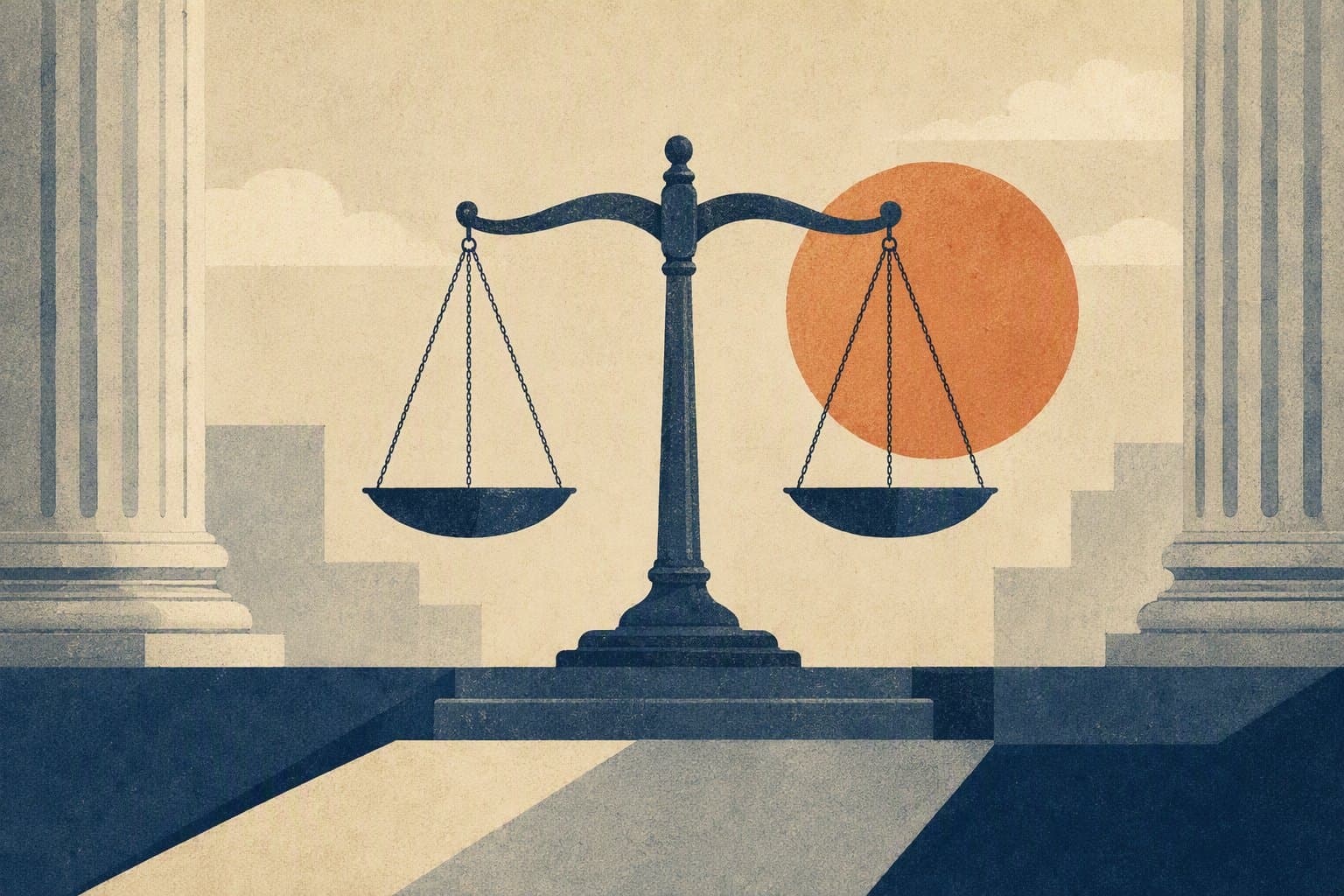 justice scales - illustration, Jake Team LLC