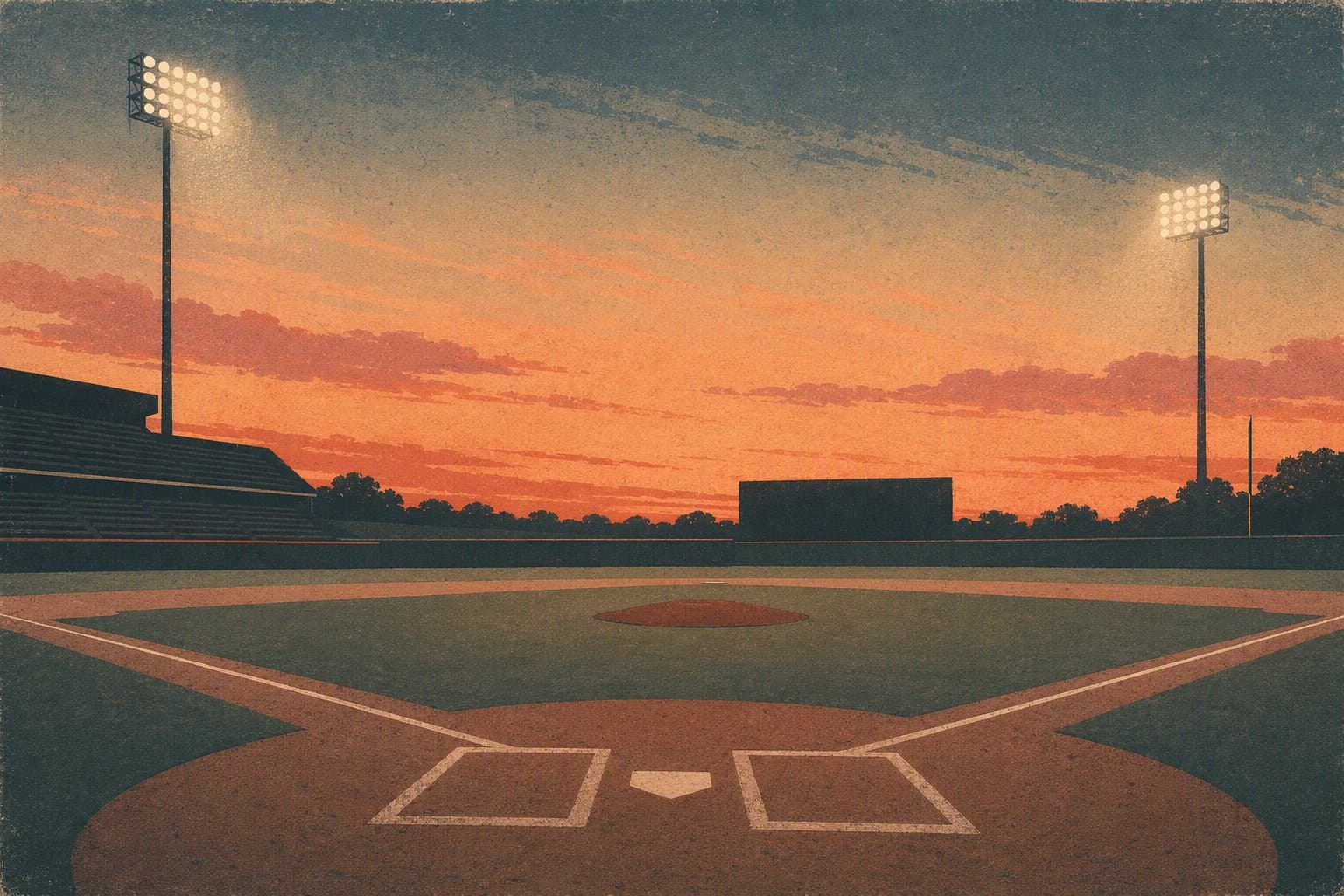empty stadium lights - illustration, Jake Team LLC