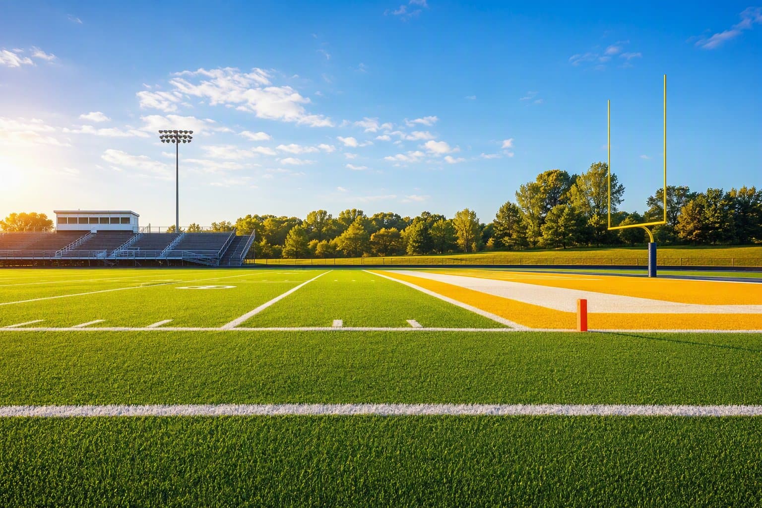 high school football field - illustration, Jake Team LLC