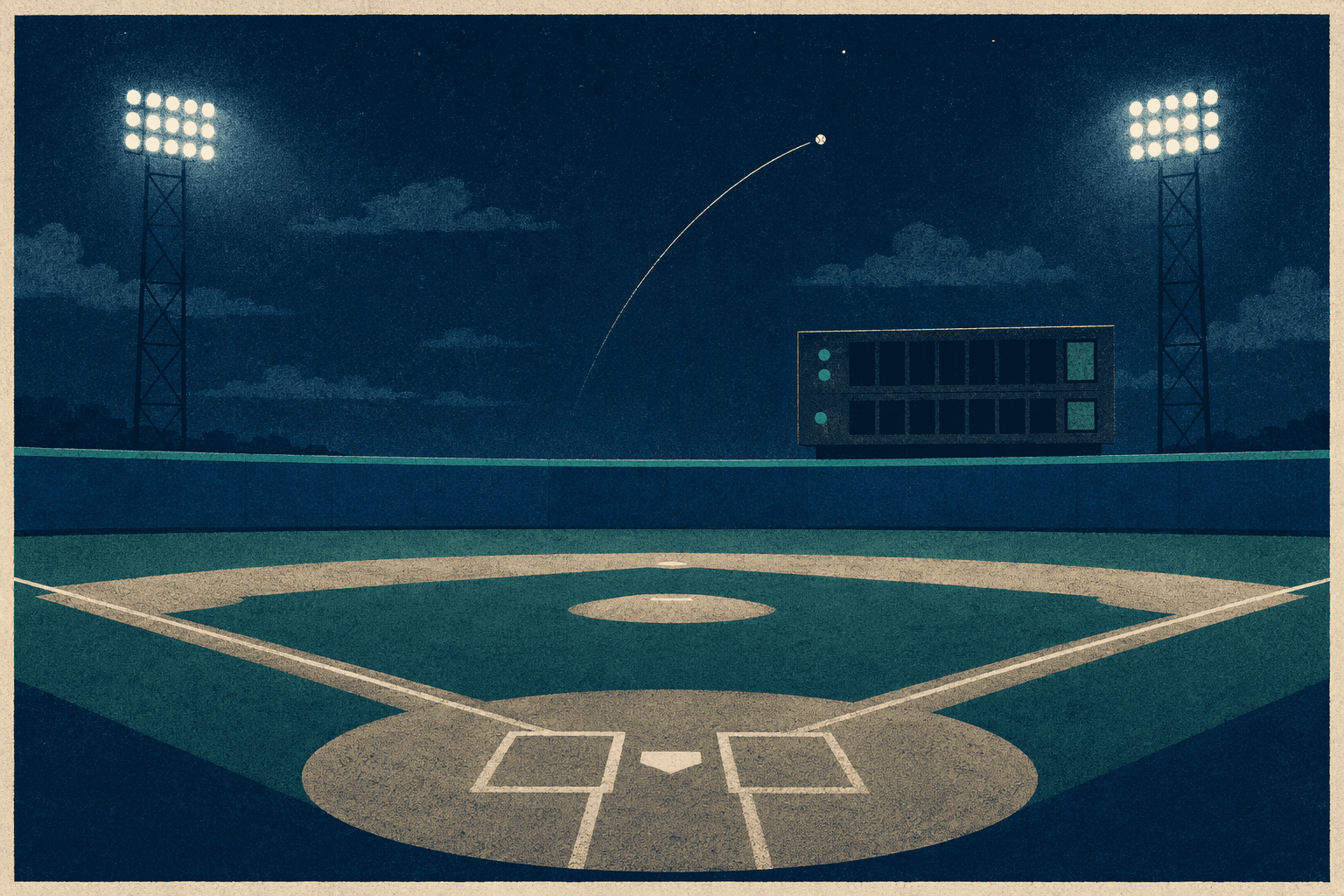 extra-innings baseball - illustration, Jake Team LLC