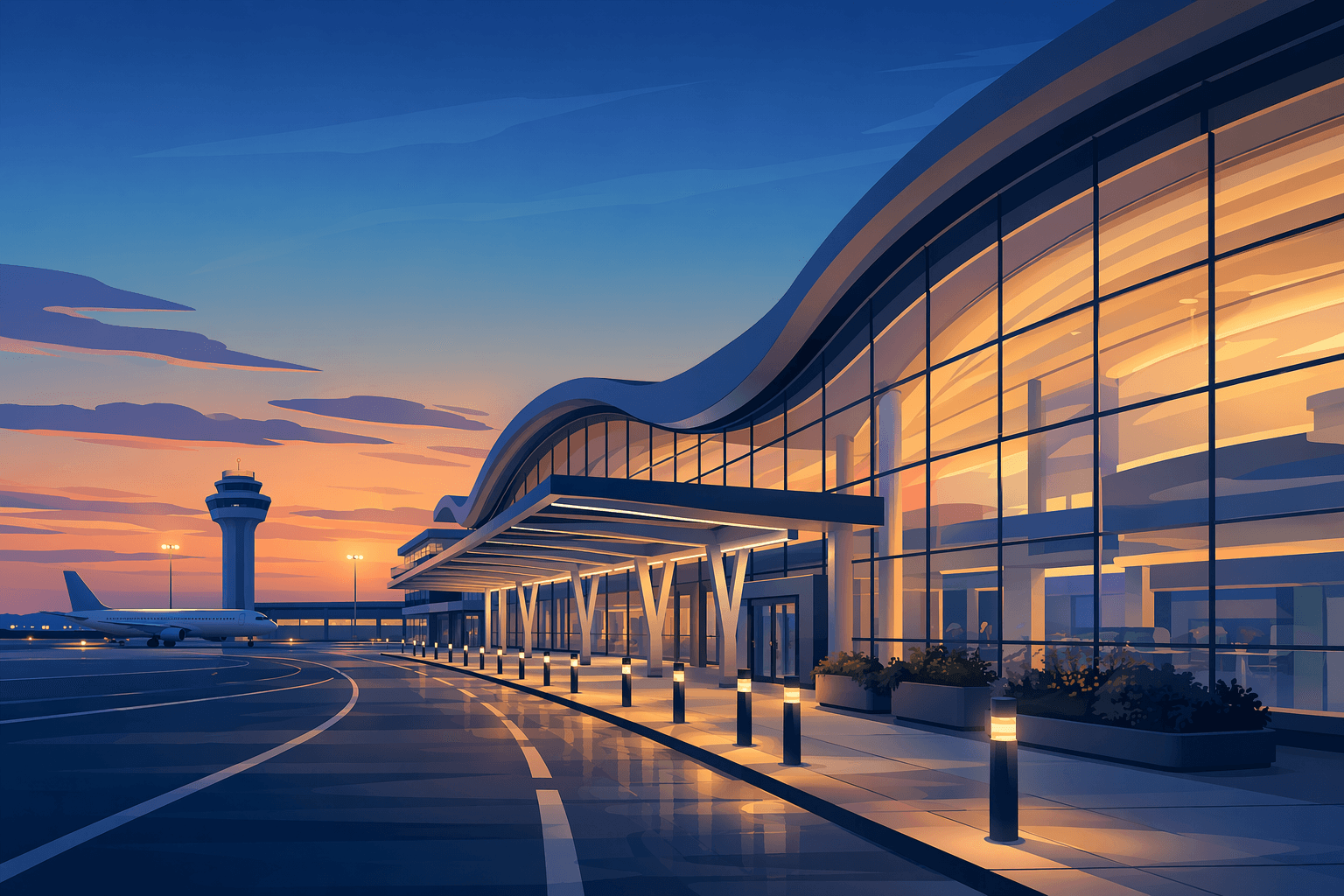 Airport opening - illustration, Jake Team LLC