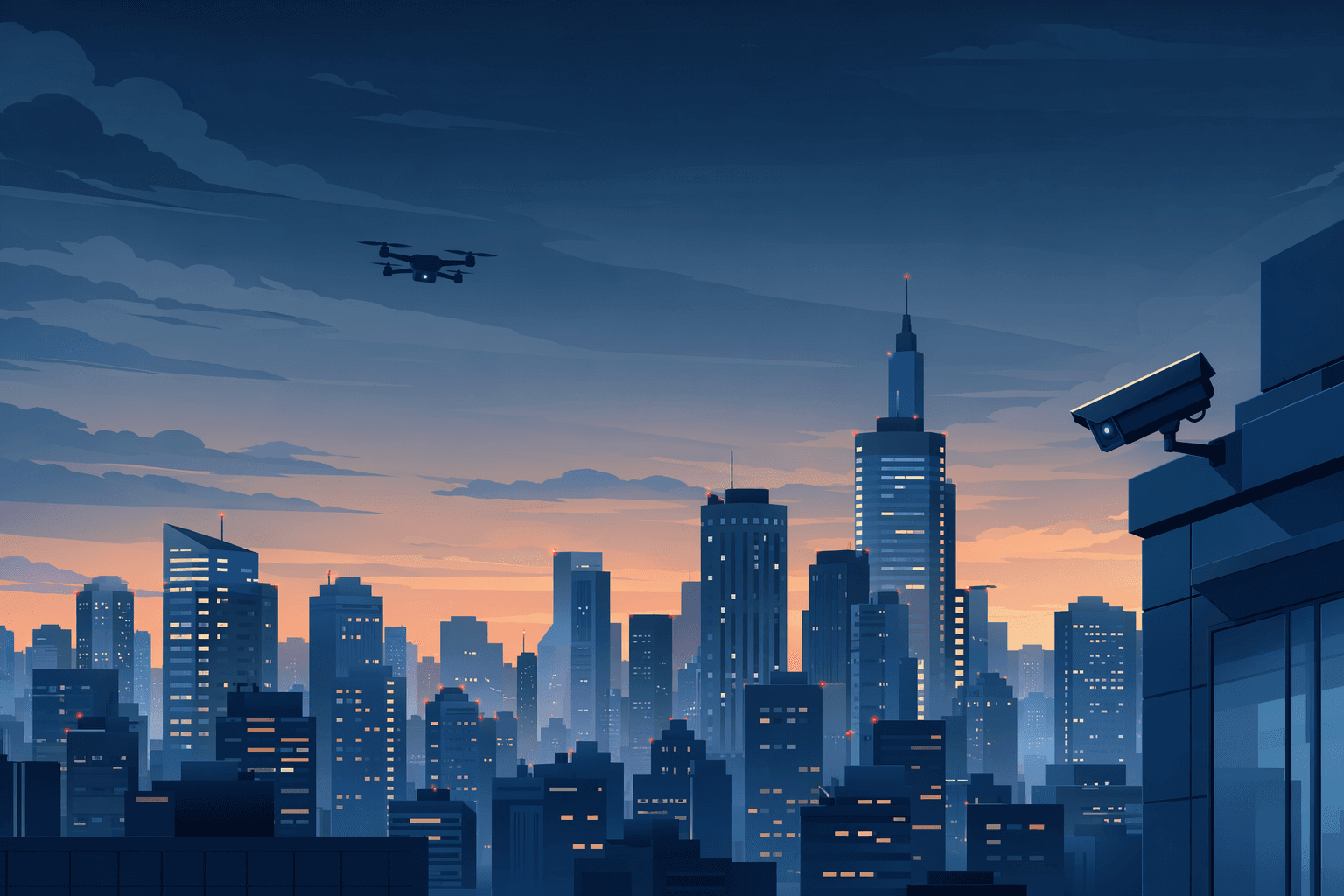 Drone surveillance - illustration, Jake Team LLC
