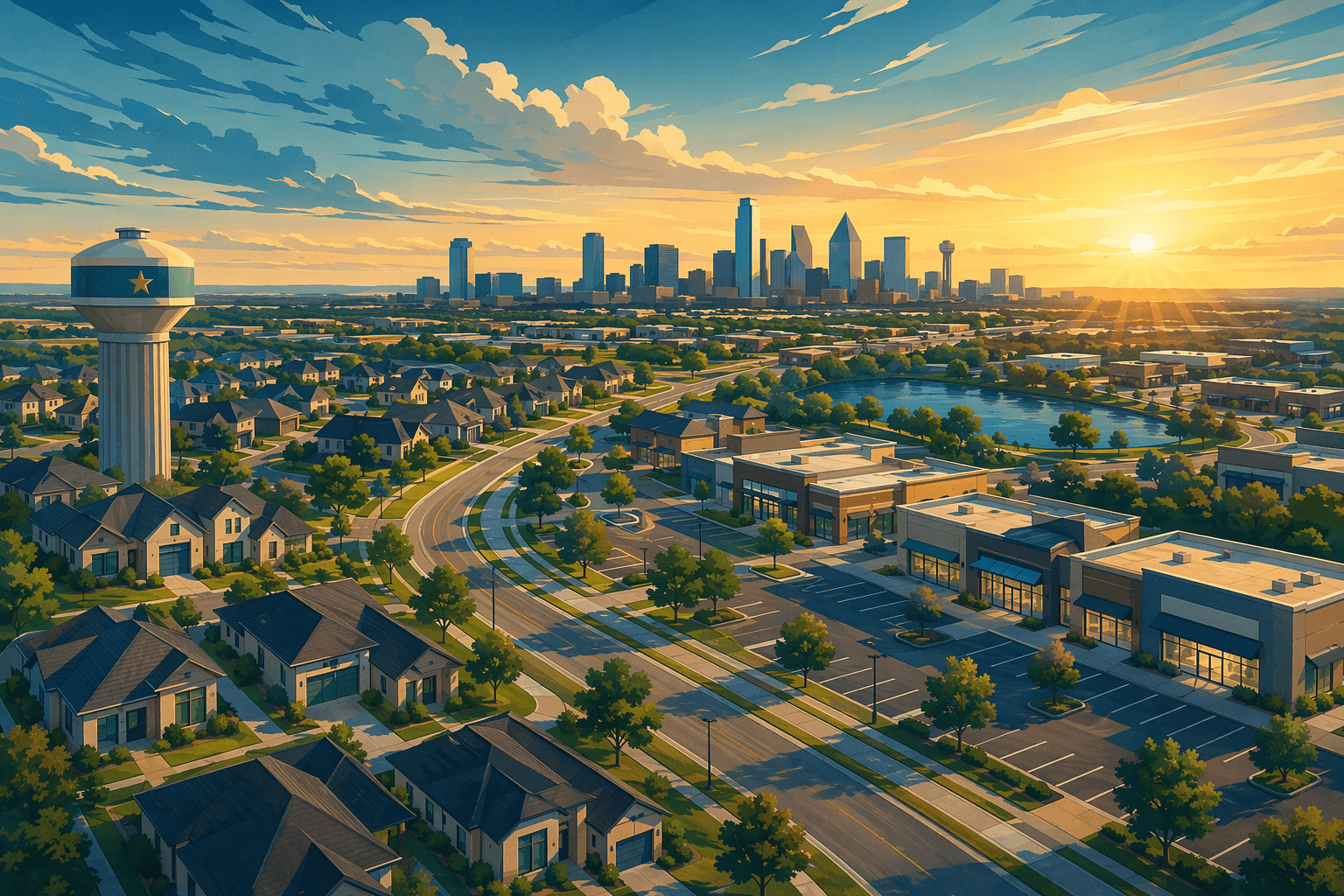 Suburban Growth - illustration, Jake Team LLC