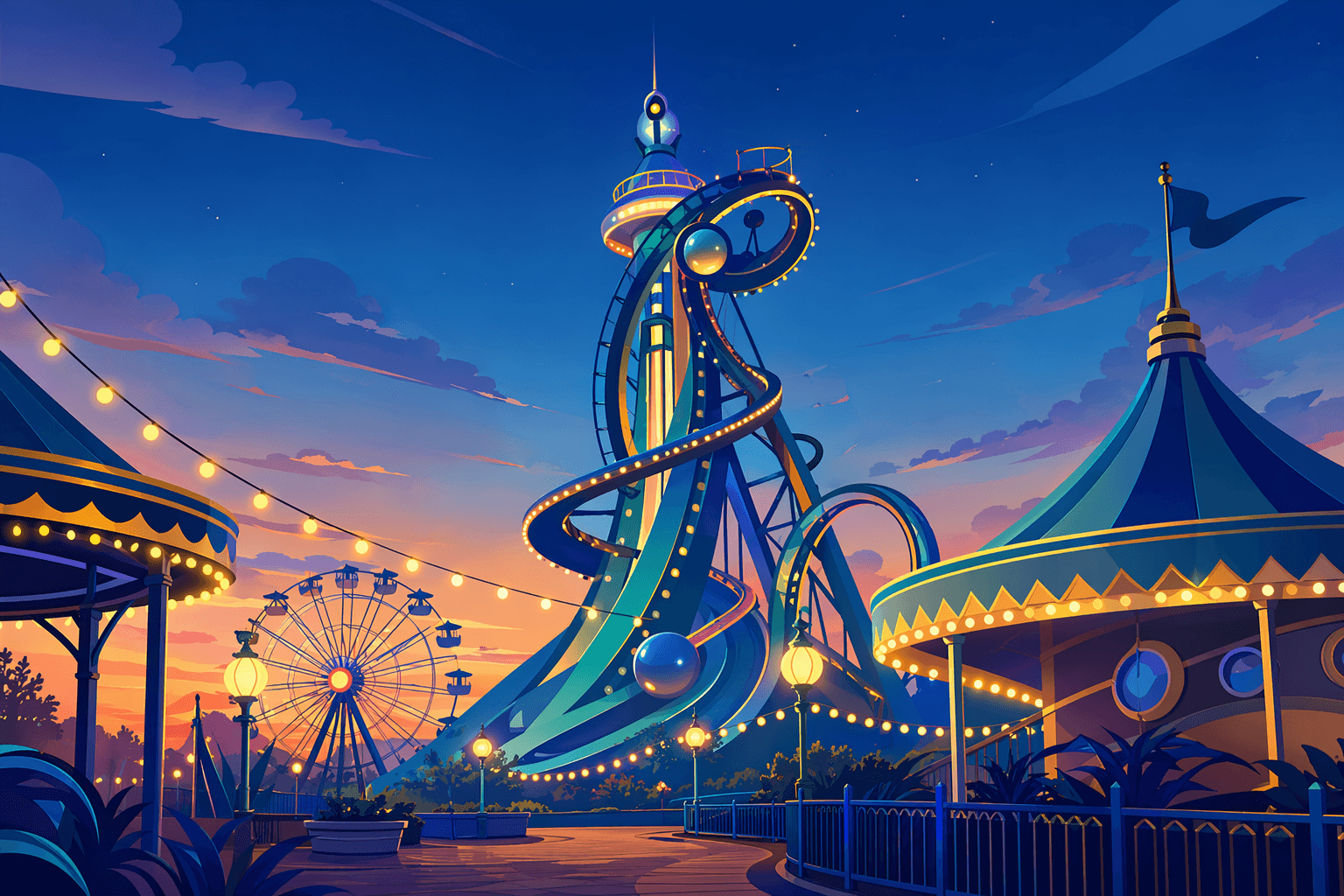 Amusement Park - illustration, Jake Team LLC