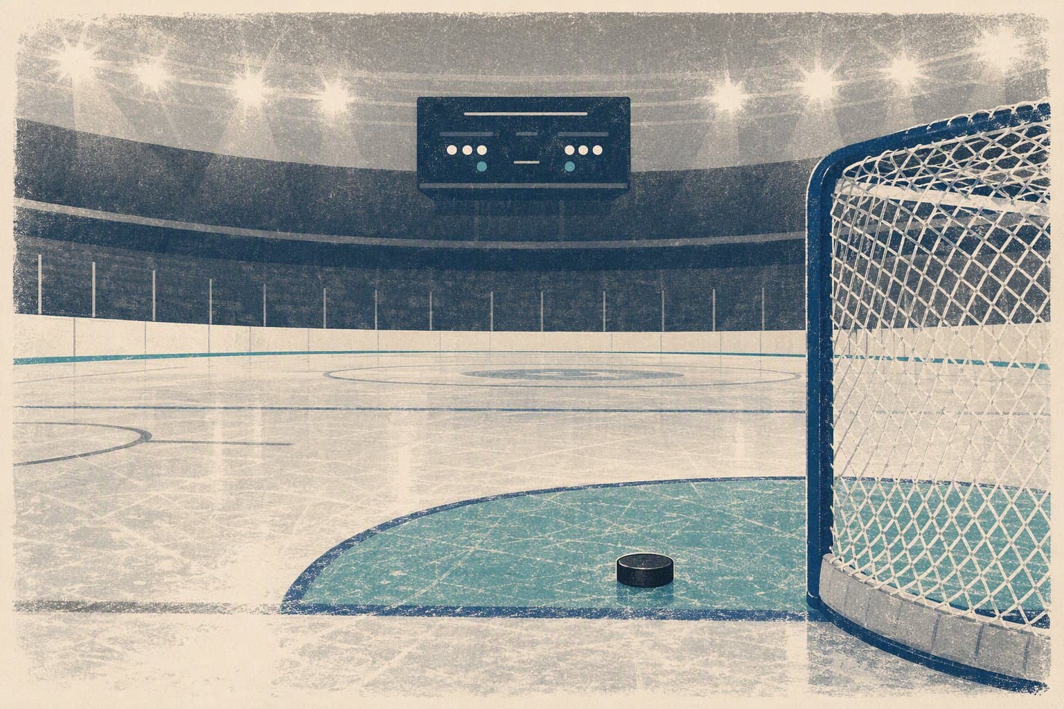 Hockey shootout finish - illustration, Jake Team LLC