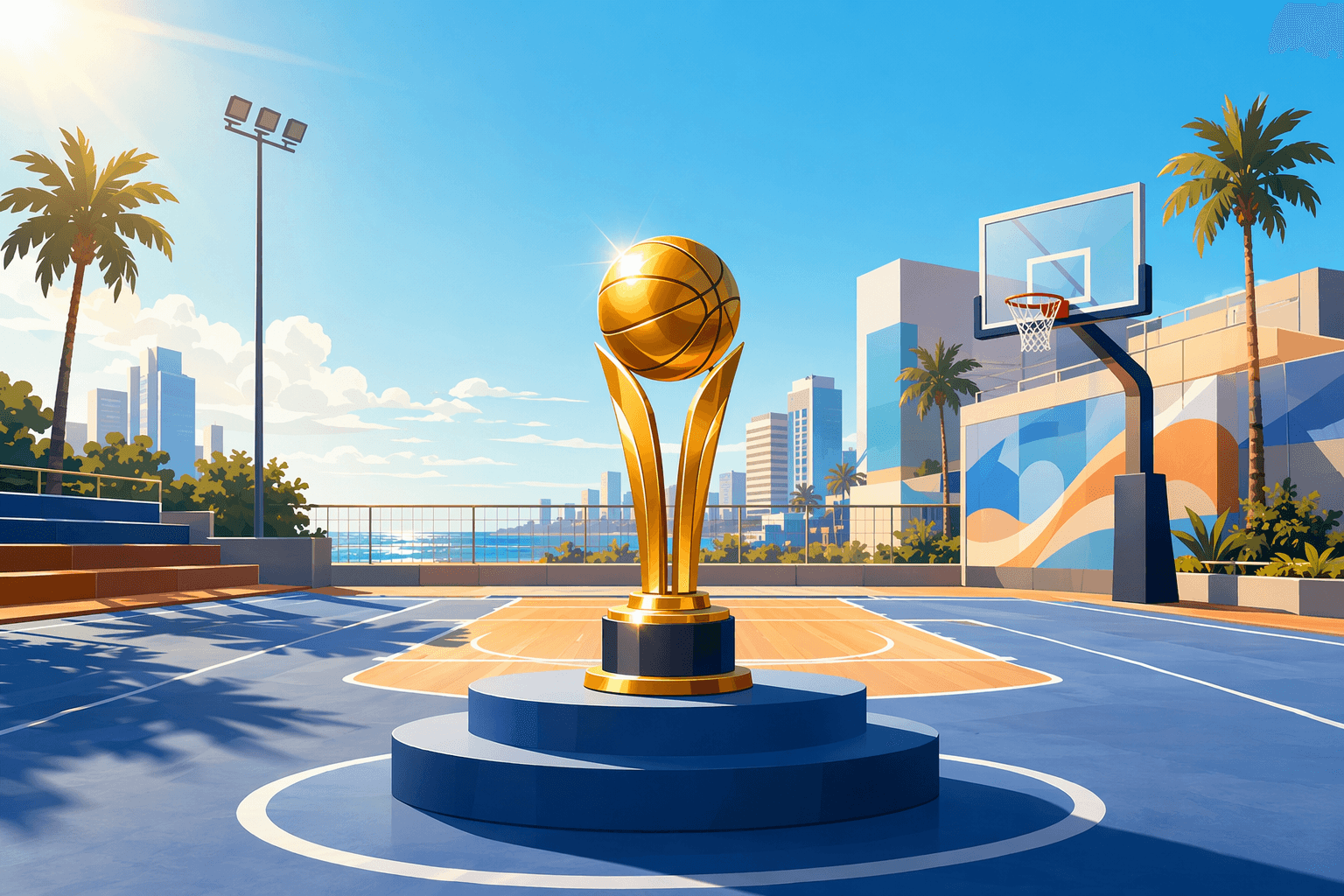 Basketball trophy arena - illustration, Jake Team LLC