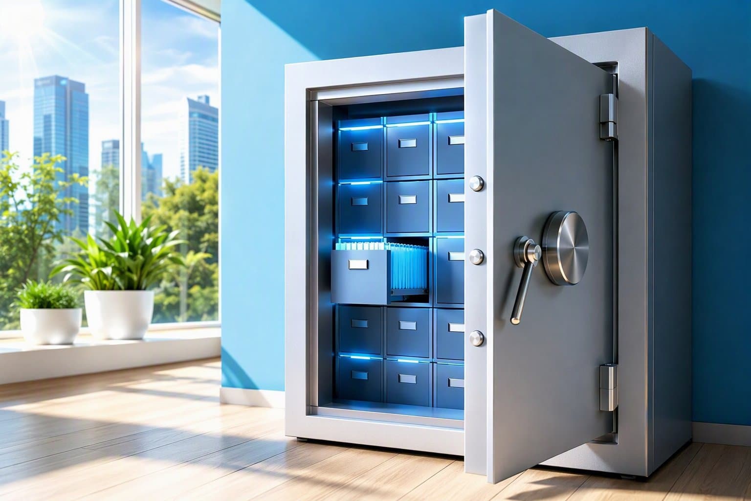 Secure banking technology - illustration, Jake Team LLC