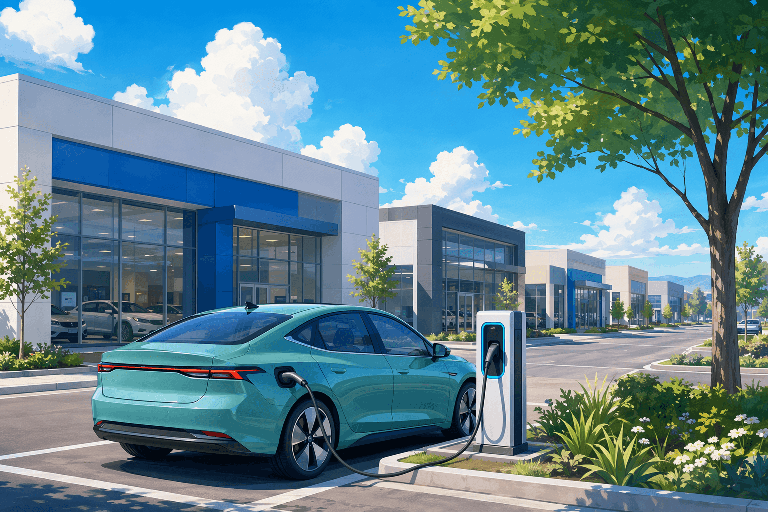 Hybrid car sales - illustration, Jake Team LLC
