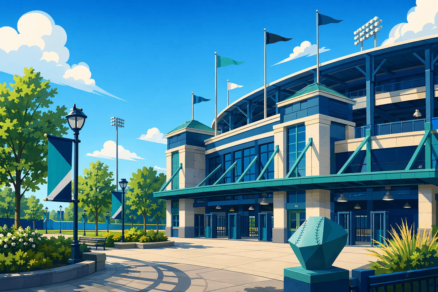 Baseball Victory Rally - illustration, Jake Team LLC