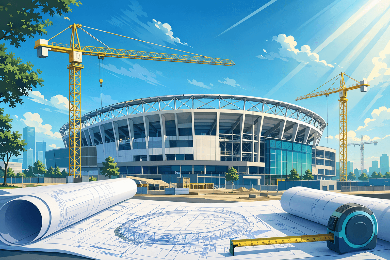 Arena Development Plans - illustration, Jake Team LLC