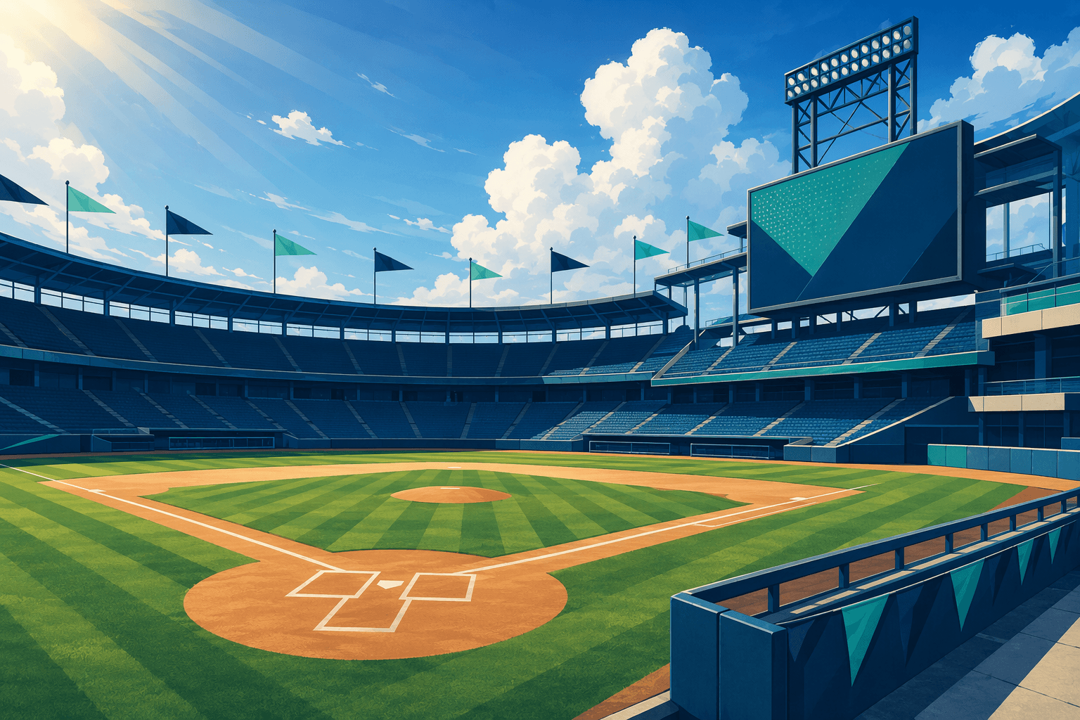 Baseball Stadium - illustration, Jake Team LLC