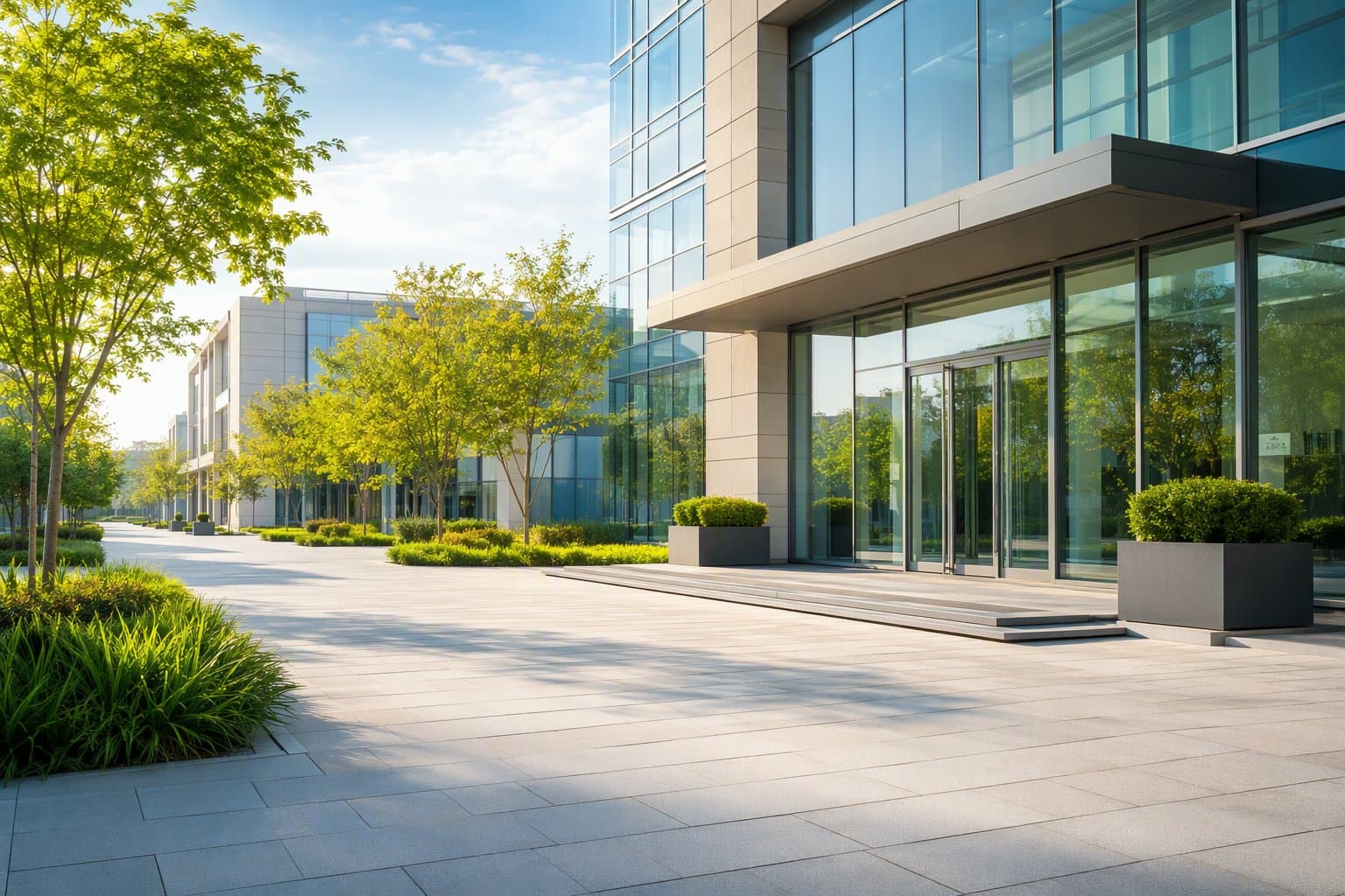 modern office campus - illustration, Jake Team LLC