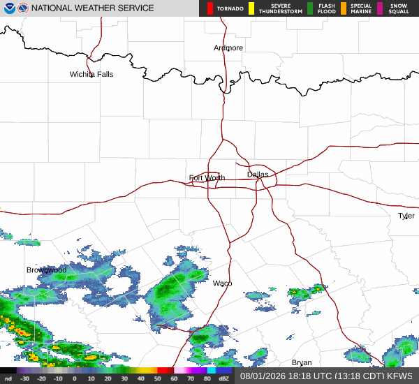 National Weather Service radar for North Texas (KFWS)