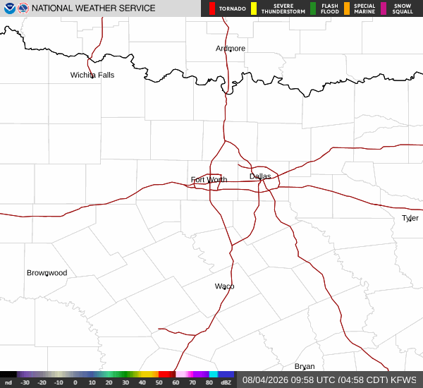 National Weather Service radar for North Texas (KFWS)
