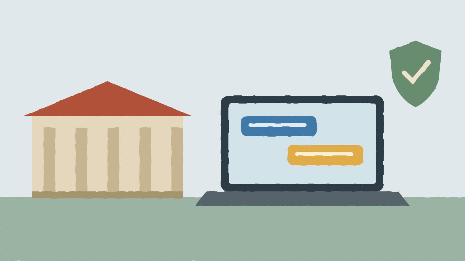 City hall laptops and AI - illustration, Jake Team LLC